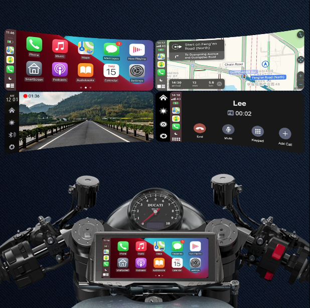 The Future of Motorcycle Riding – Spedal CL876 Smart Screen with Camera & Tire Sensors
