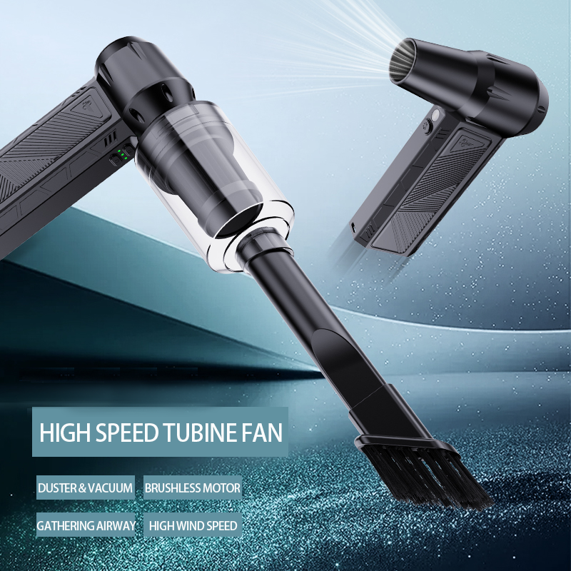 High-Performance Turbo Fan: Powerful Airflow (200g+ Force, 60m/s+ Speed) – Blasts Dust from Tight Spaces, 3 Speeds – Home/Office/Car
