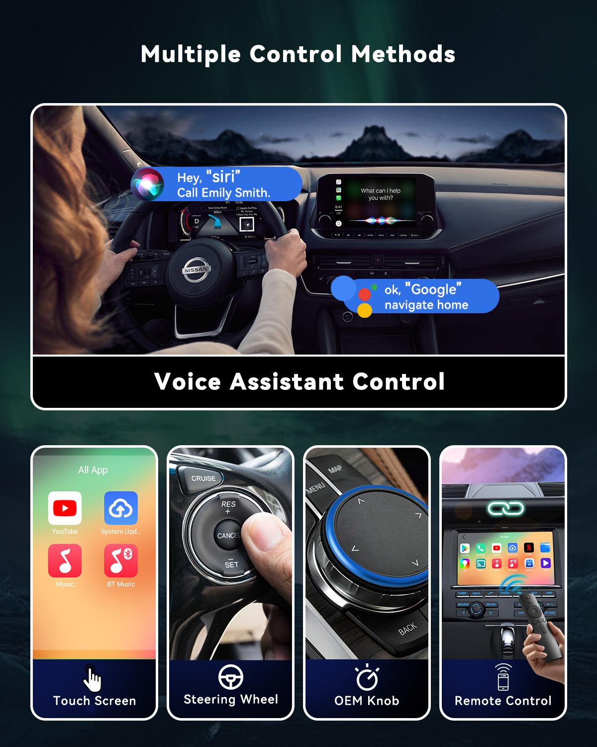 Ai Box Lite Air - Wi-Fi and Bluetooth Connectivity, For iPhone & Androids, Requires Wired Apple CarPlay, Expandable Storage with Youtube & Netflix