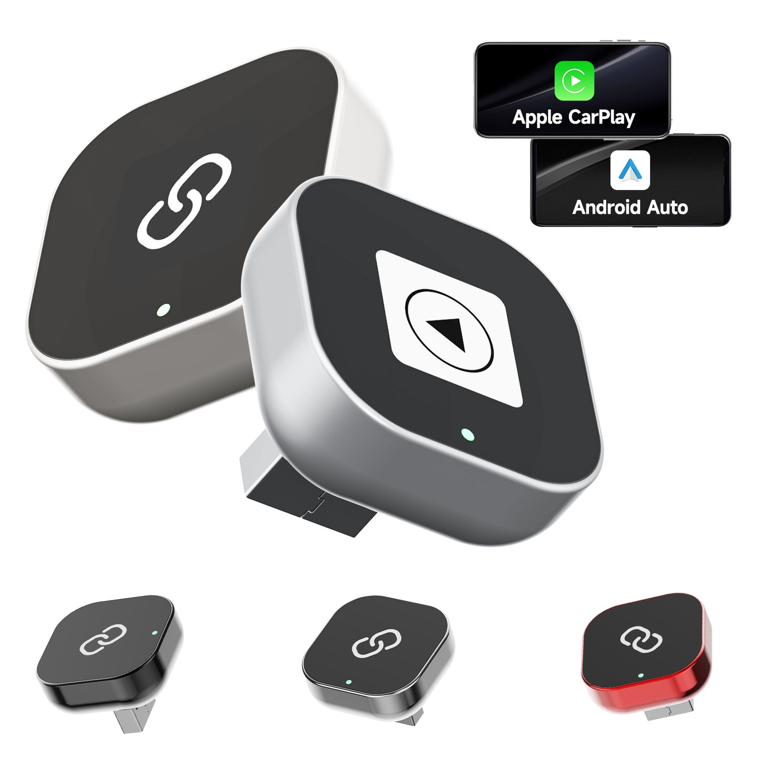 Spedal CL322-2 in 1 Wireless CarPlay Adapter, Plug & Plug Auto Connect No Delay