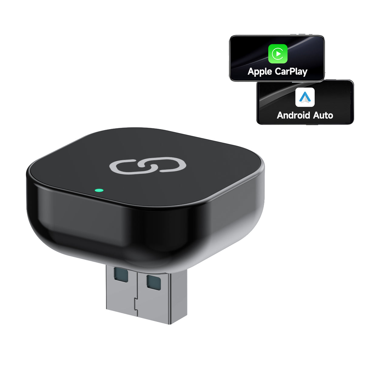 Spedal CL322-2 in 1 Wireless CarPlay Adapter, Plug & Plug Auto Connect No Delay
