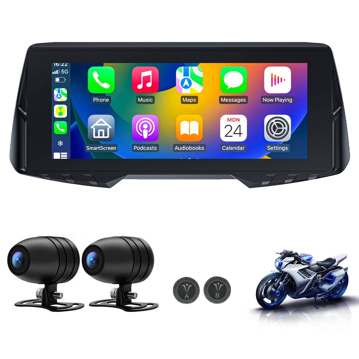 NaviCam CL876- 6.86" Multifunction Motorcycle GPS /Motorcycle Cameras