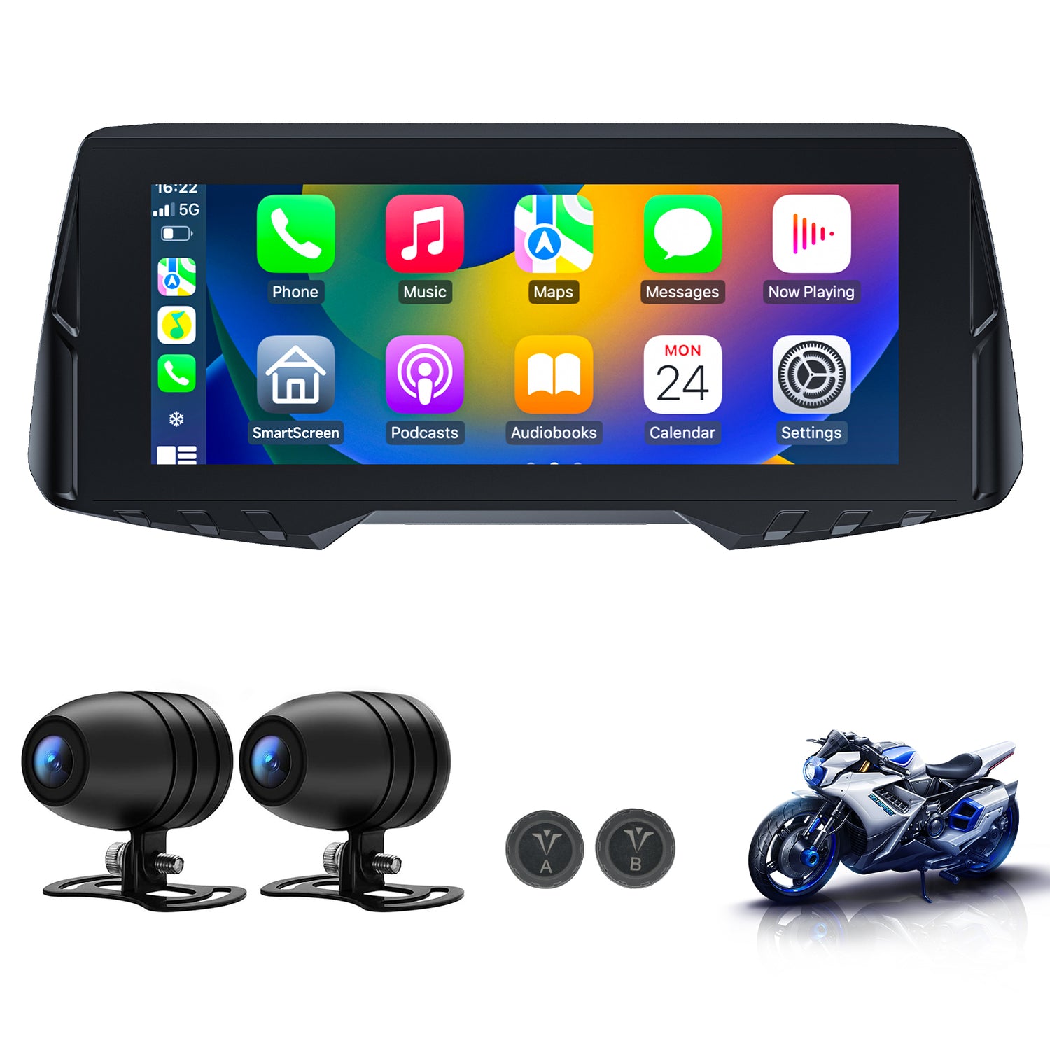 NaviCam CL876- 6.86" Multifunction Motorcycle GPS /Motorcycle Cameras
