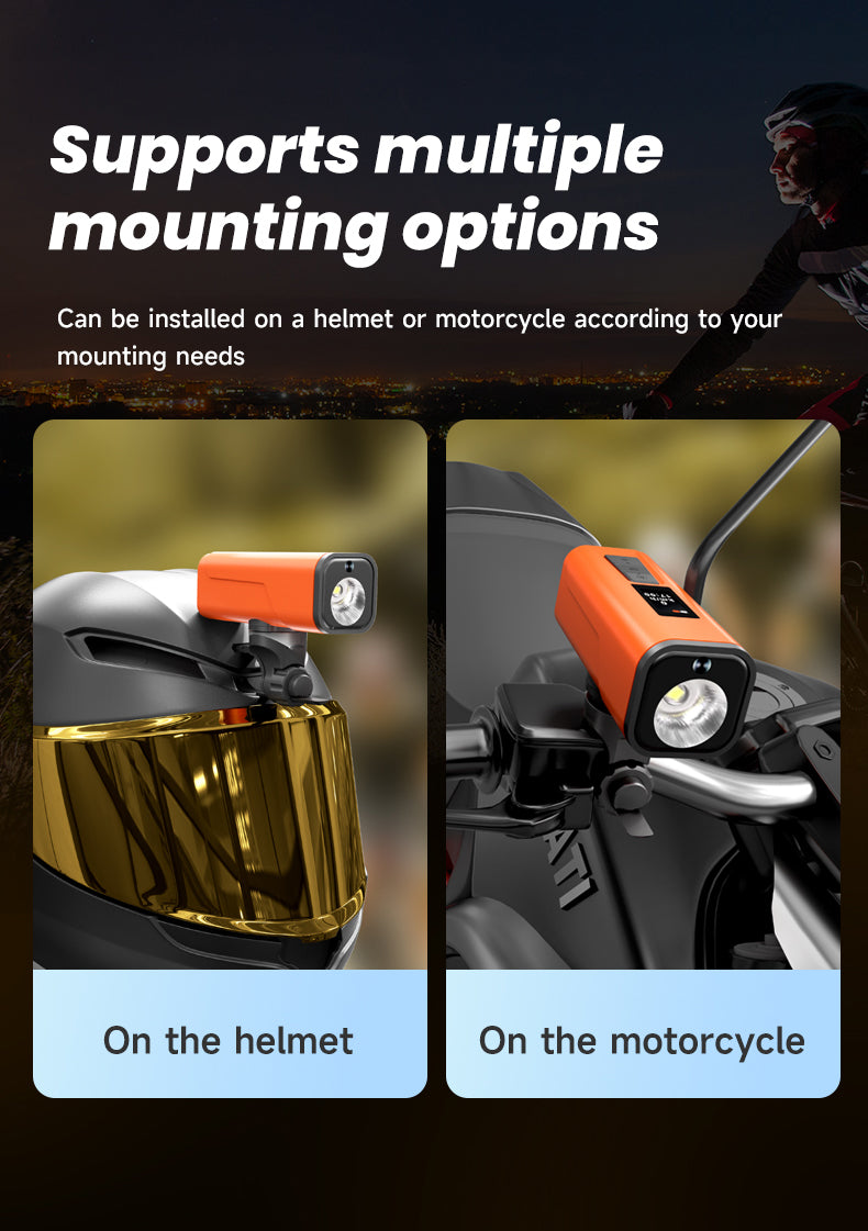 Multi-functional Bike Light with GPS Speed Display & 1080P Camera & App 64G Card