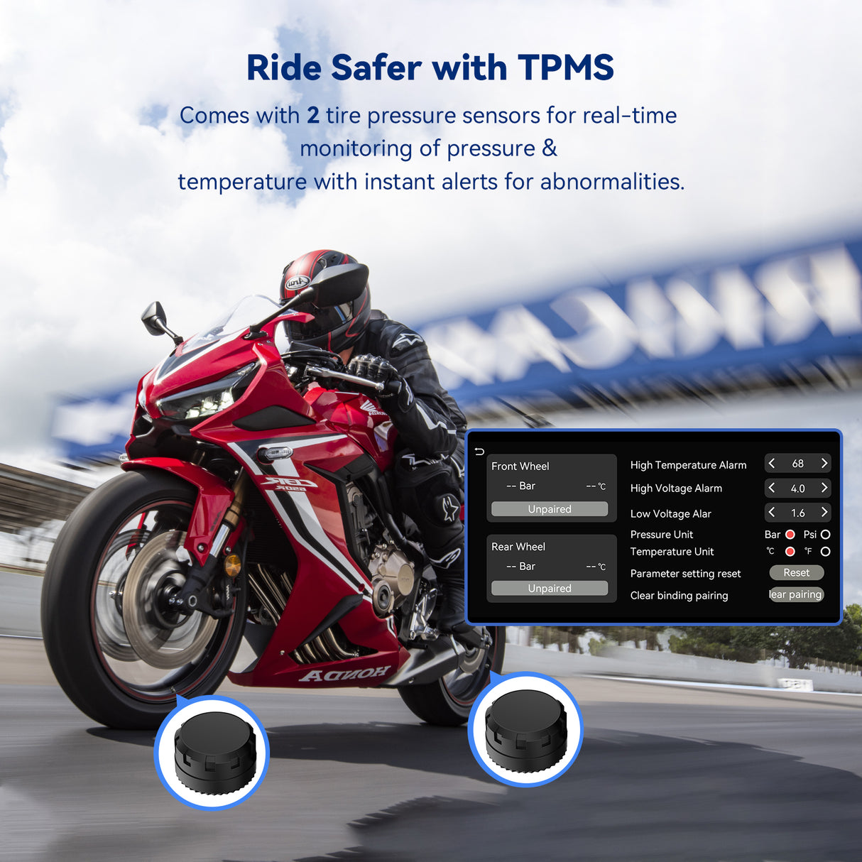Spedal CL871P- 6.25" Motorcycle CarPlay & Android Auto Screen Quick-Release Anti-Theft Mount +TPMS & Full Body Waterproof, GPS