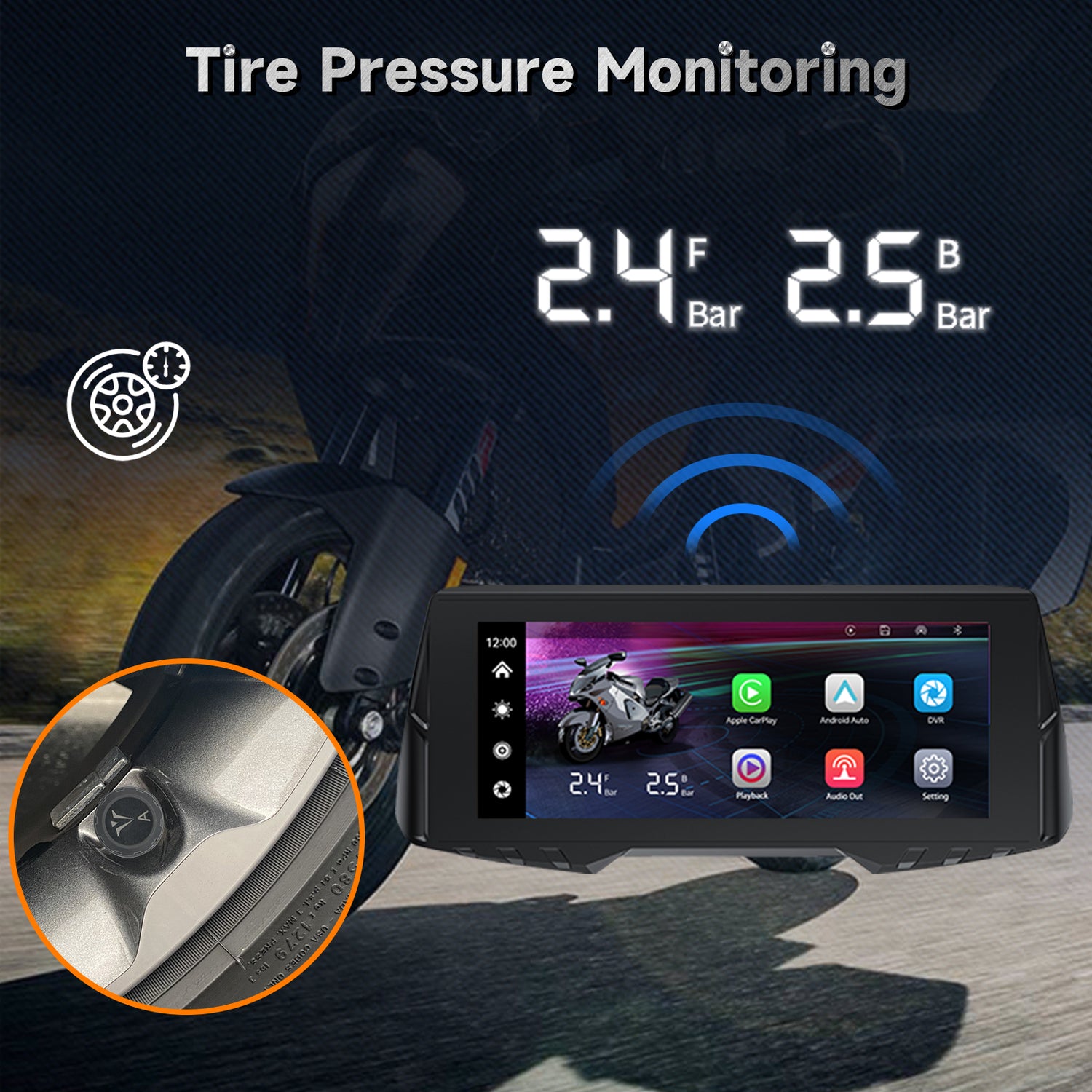 NaviCam CL876- 6.86" Multifunction Motorcycle GPS /Motorcycle Cameras