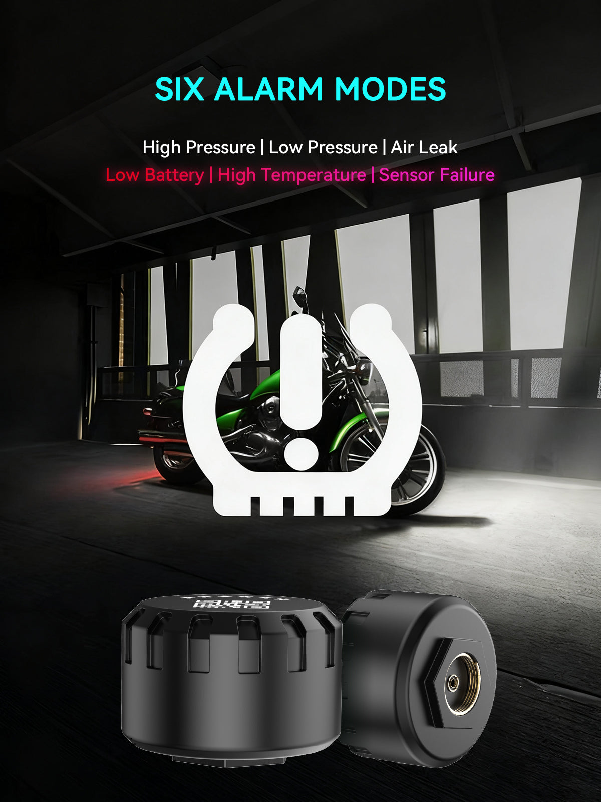 Spedal M04 Motorcycle Tire Pressure Monitoring System, Bluetooth TPMS for Motorcycles,Waterproof Wireless TPMS (2)