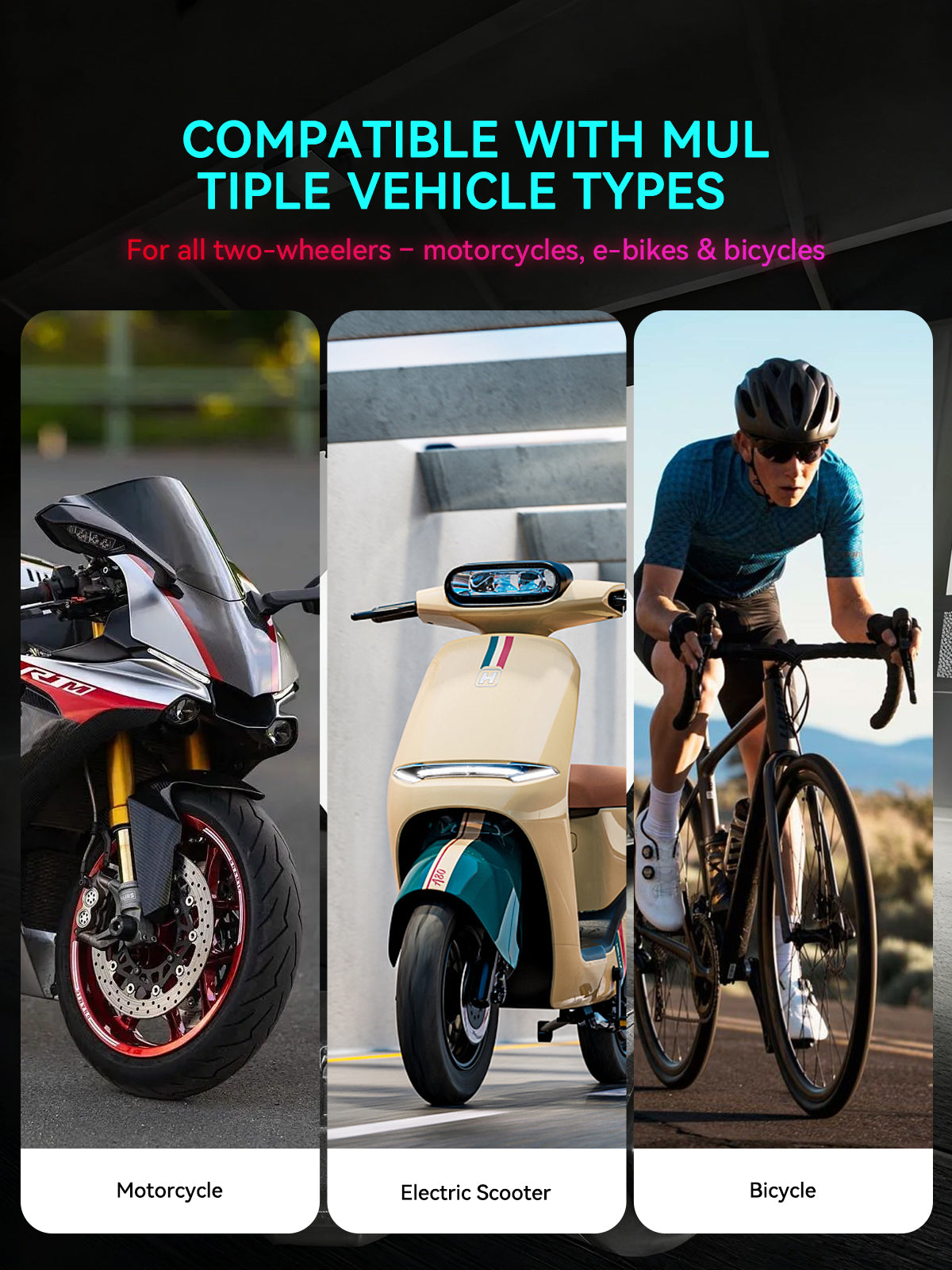 Spedal M04 Motorcycle Tire Pressure Monitoring System, Bluetooth TPMS for Motorcycles,Waterproof Wireless TPMS (2)