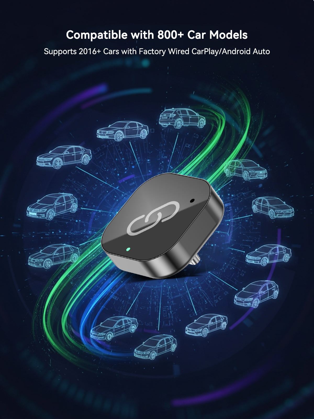 Spedal 323C 2025 Latest Wireless CarPlay Apapter USB CarPlay & Android Auto,Type-C Port