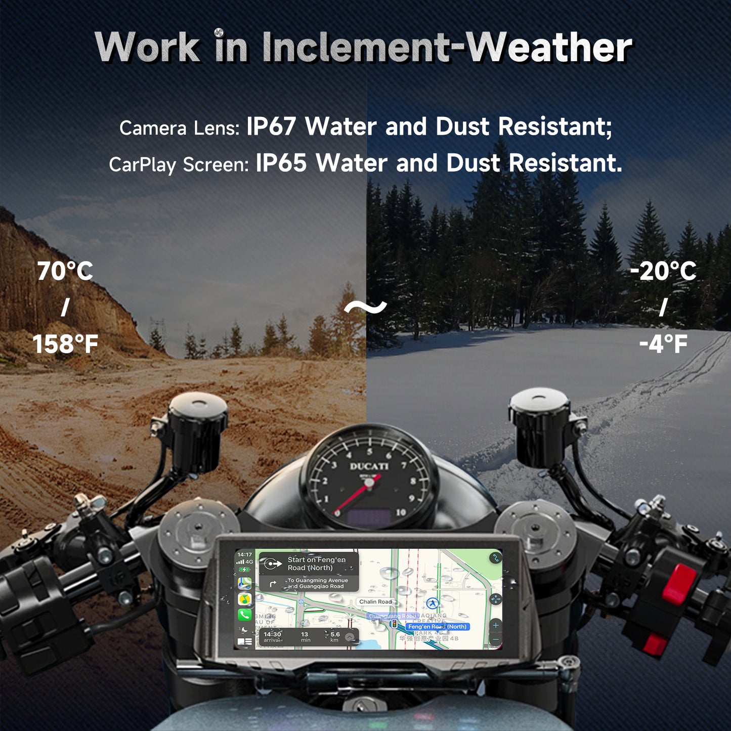 NaviCam CL876- 6.86" Multifunction Motorcycle Smart Screen