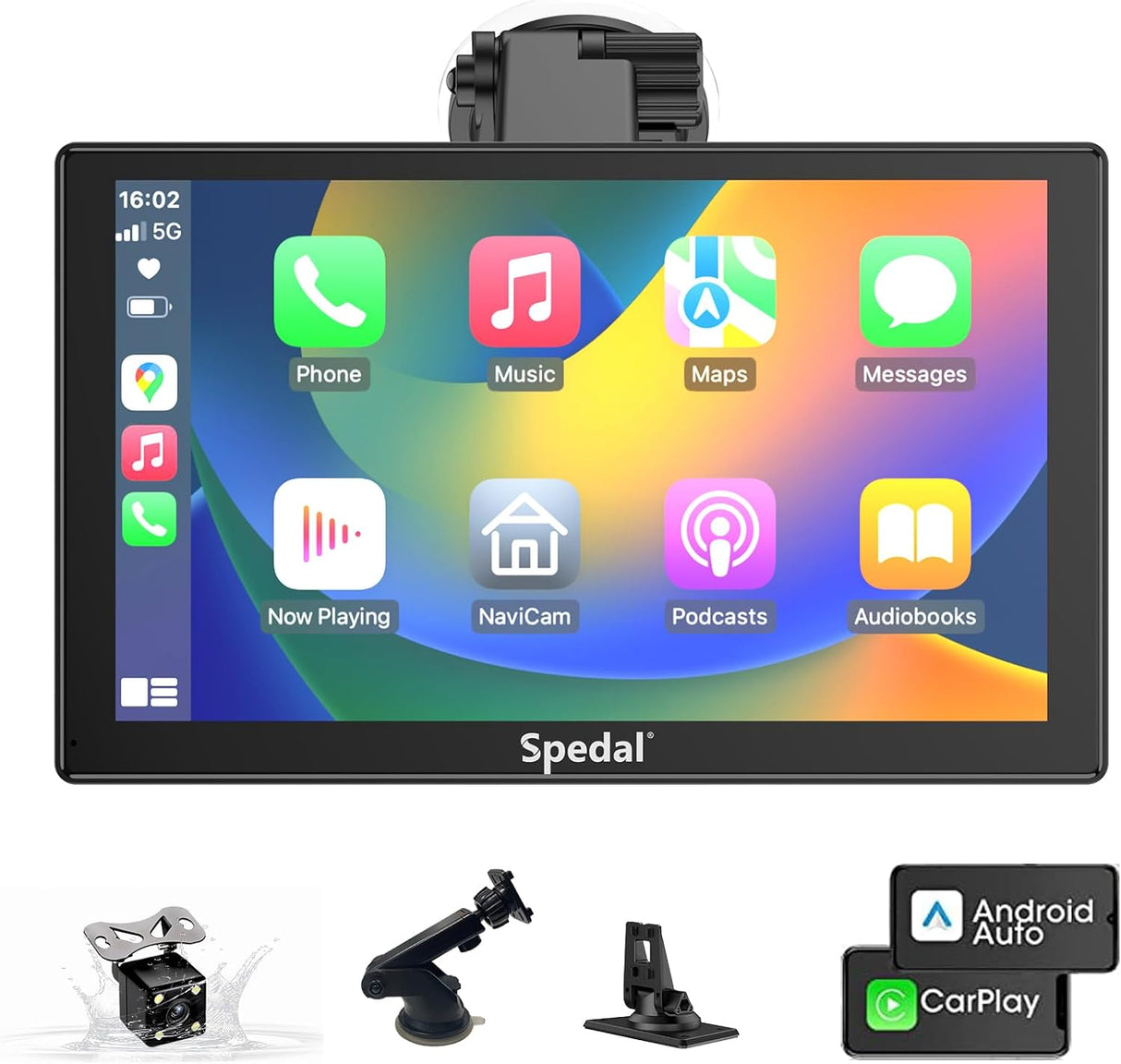 810L-9 Inch Wireless Carplay & Android Auto with 1080P Backup Camera, Portable Car Stereo with Car Play Touch Screen