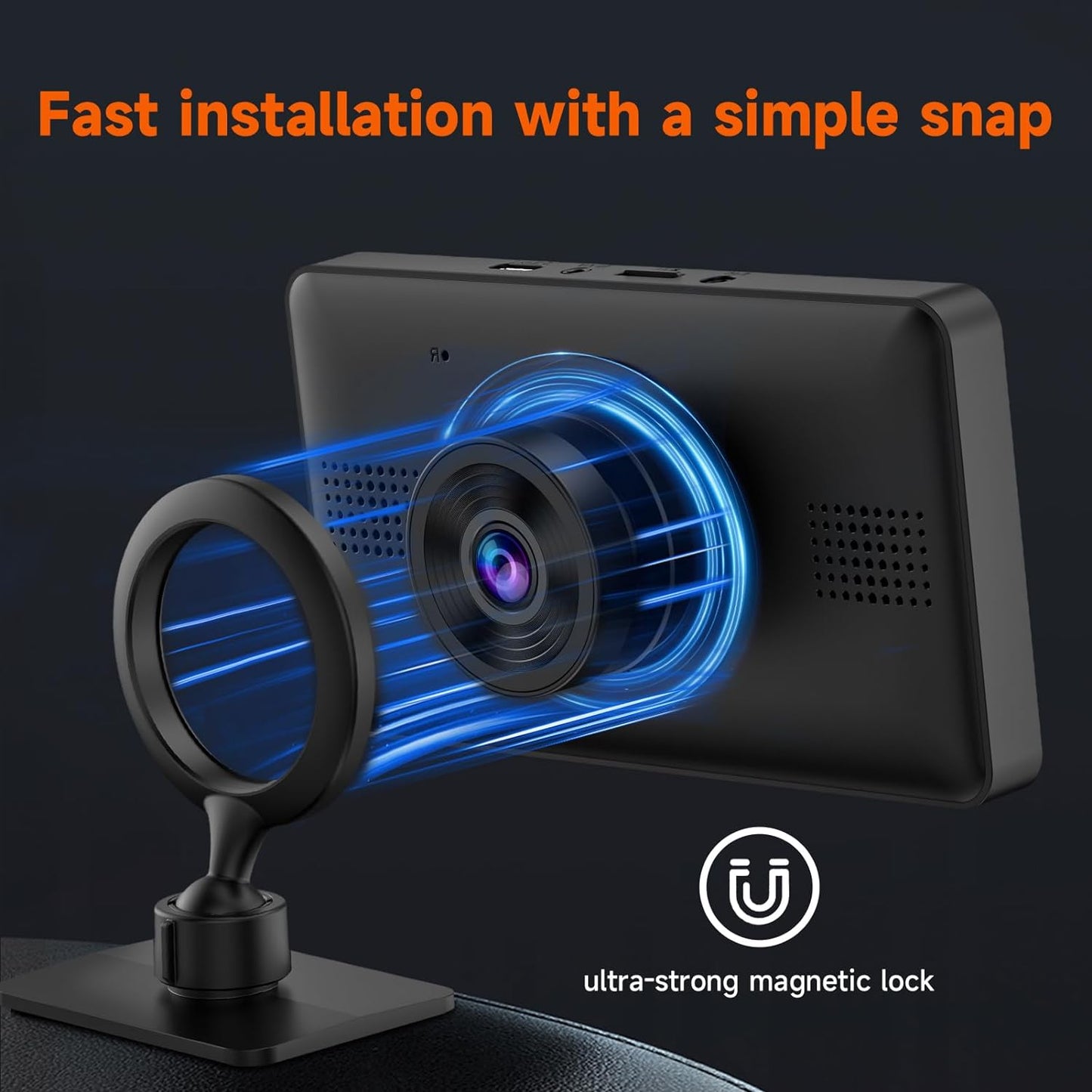 CL518-5 Inch Portable Car Stereo Wireless CarPlay with 2.5K Dashcam