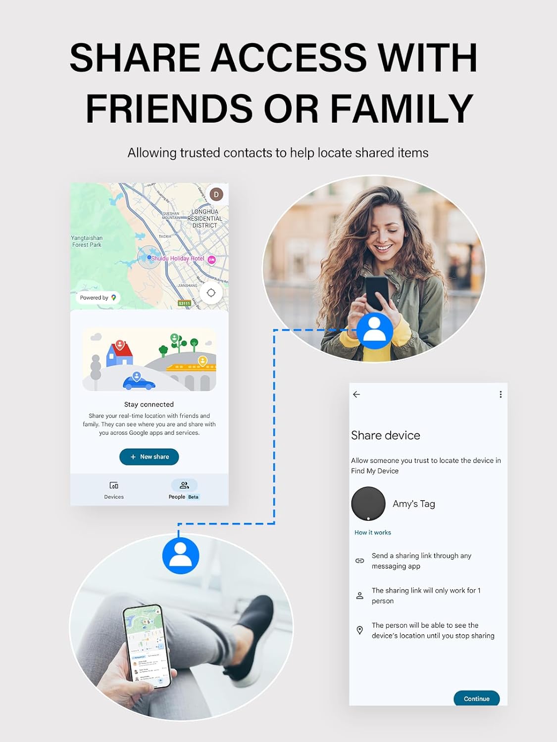 Android Smart Tags Bluetooth Tracker – 2/4-Pack , Works with Google Find My Device, Locator for Keys, Wallet Luggage For Android
