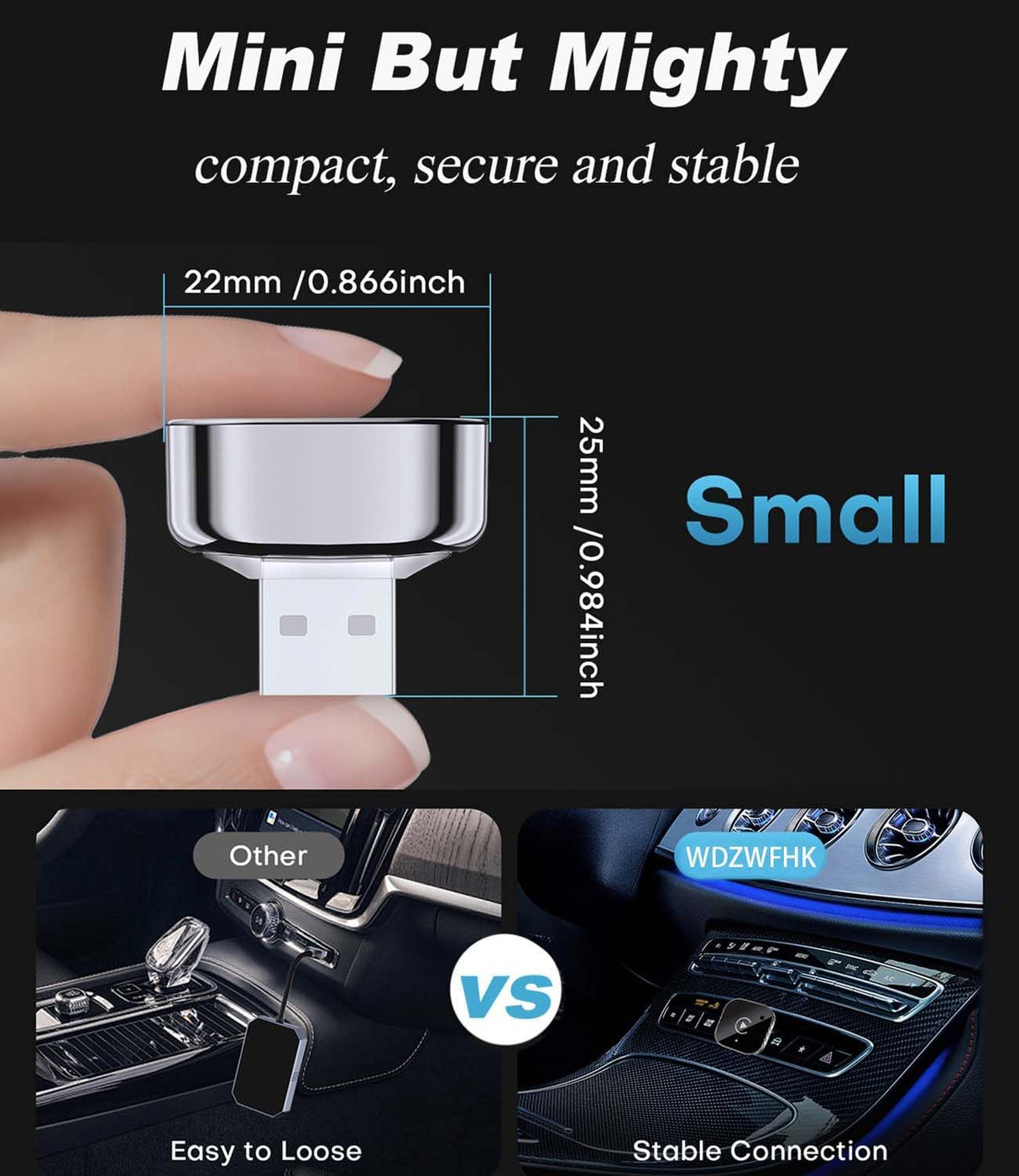 Spedal 323P Wireless Fast Auto-Connect, Compact Plug & Play for iPhone/Android, USB/USB-C, No Delay