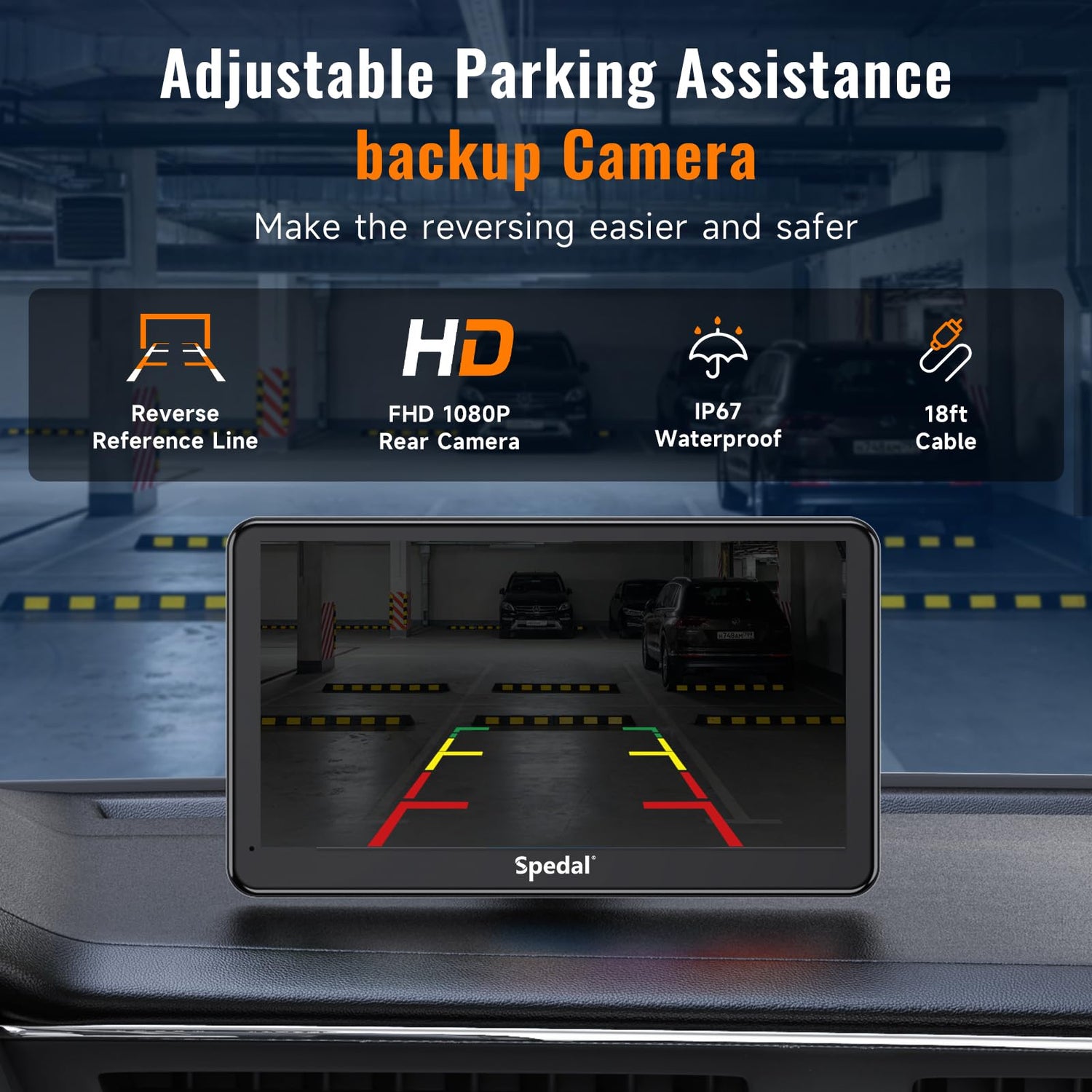 CL796L-7“ Portable Car Stereo with CarPlay and Backup Camera