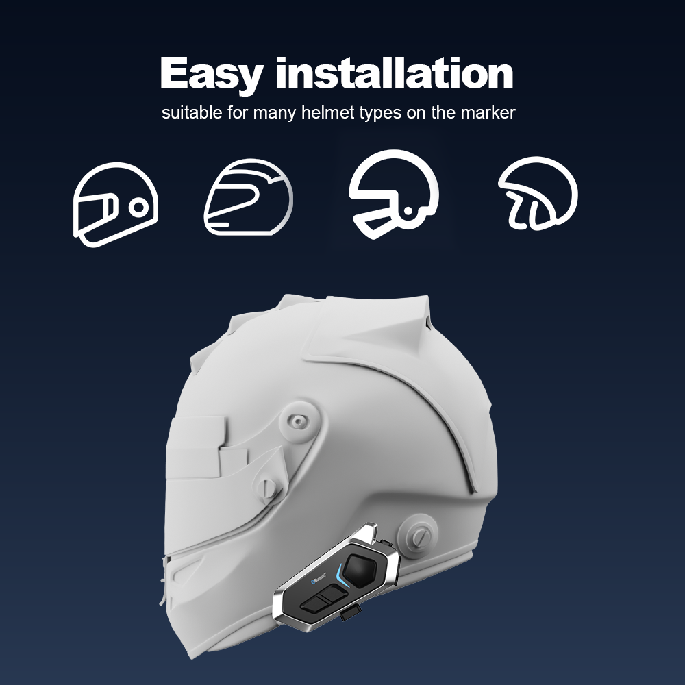 Motorcycle Helmet Headset Wireless Bluetooth Headphone Speaker Hands-Free (single)