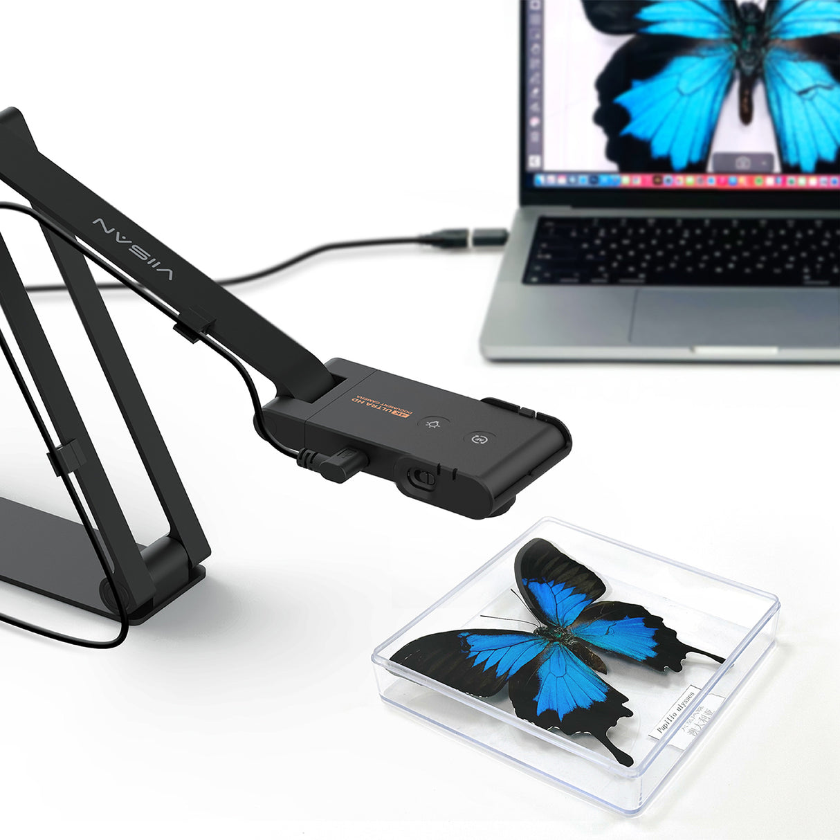 Spedal VIISAN VS13AM 13MP Book & Document Scanner 4K USB Camera with 20X Macro View, Auto Focus, Plug & Play for PC