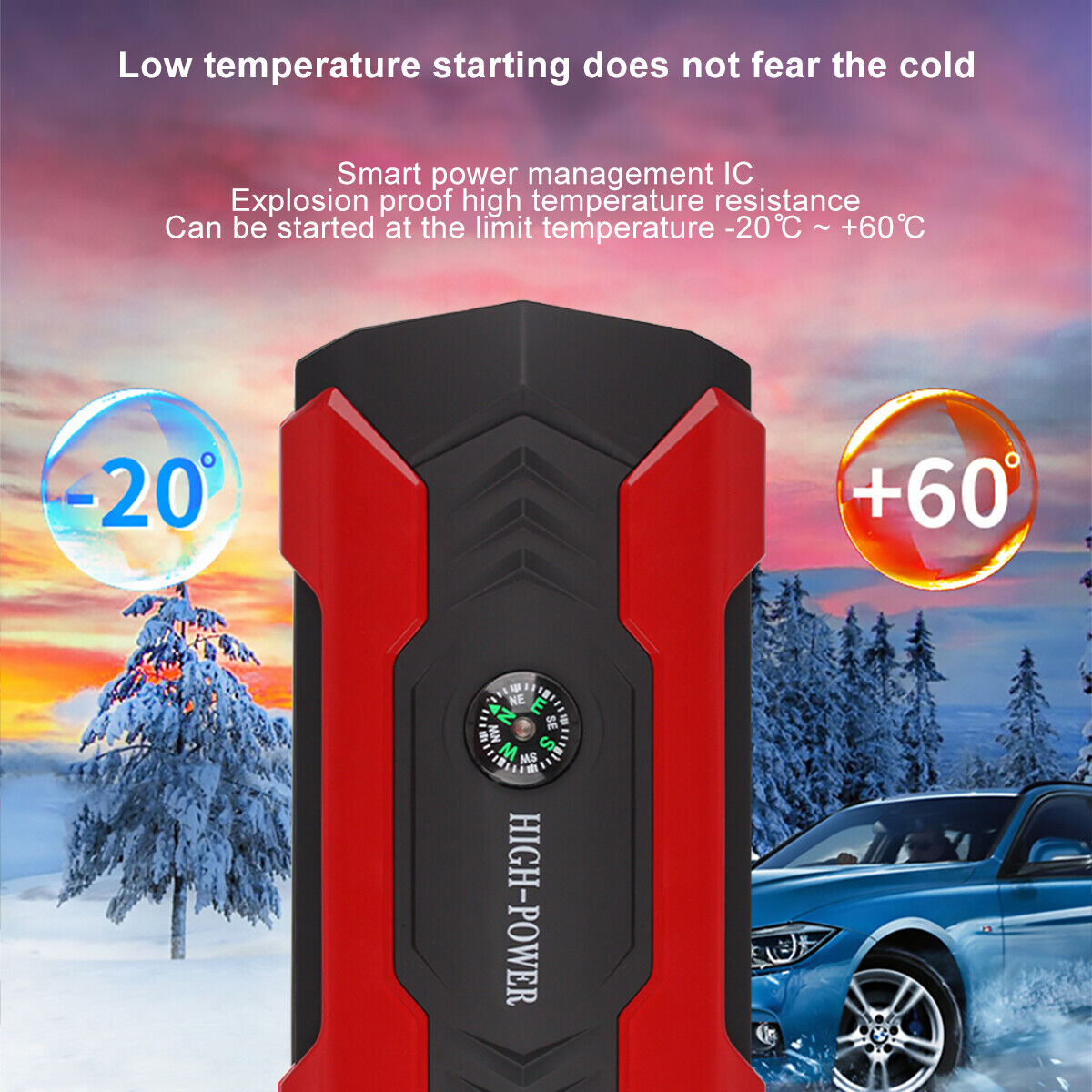 28000mAh Motorcycle Emergency Start Booster Power Bank Battery