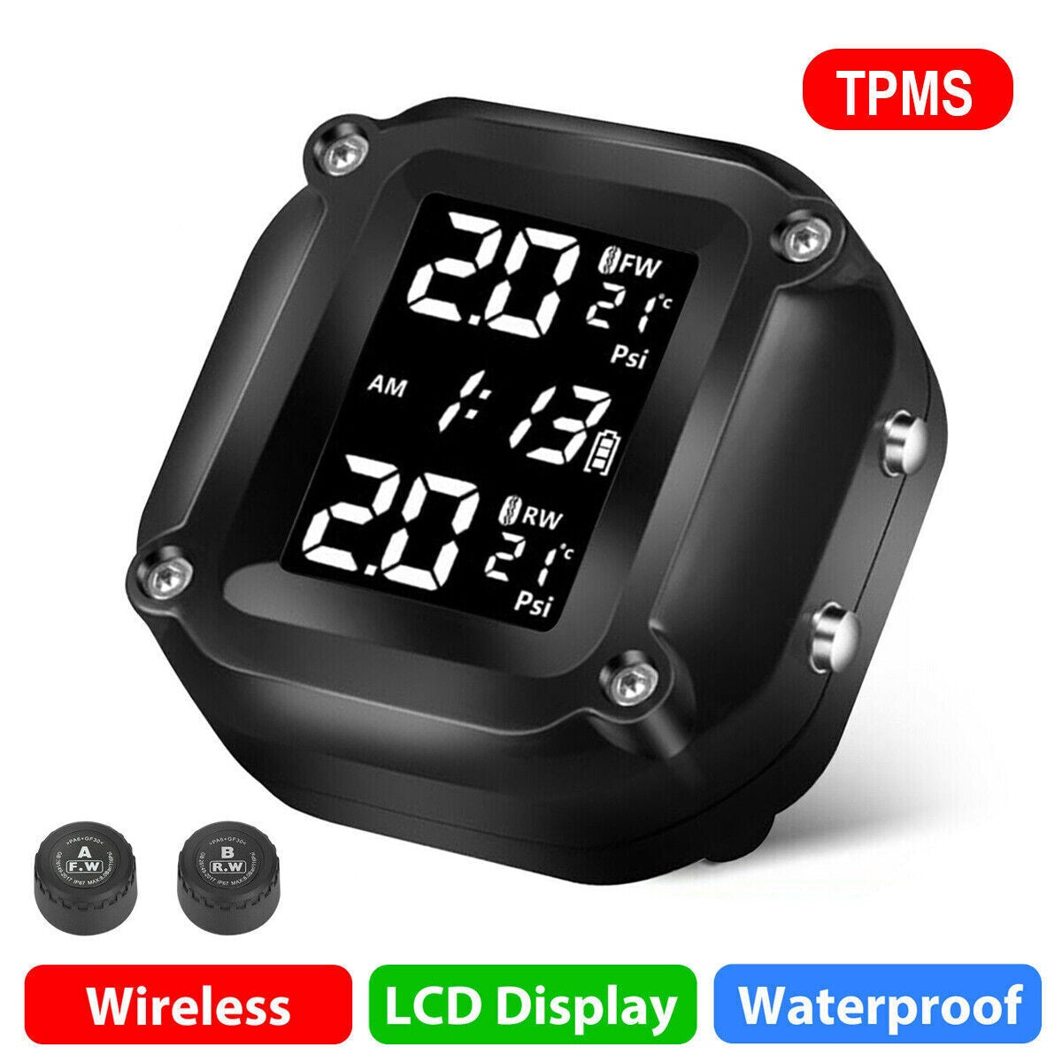 Motorcycle Tire Pressure Monitor System Waterproof -TPMS*2