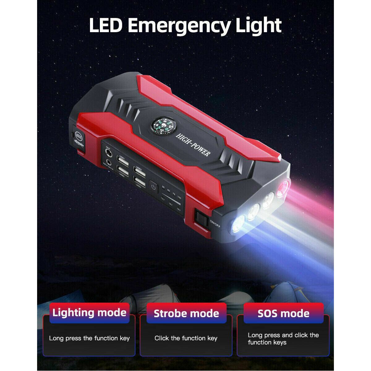 28000mAh Motorcycle Emergency Start Booster Power Bank Battery