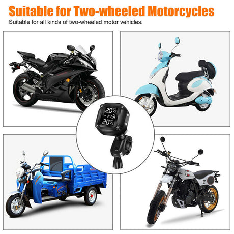 Motorcycle Tire Pressure Monitor System Waterproof -TPMS*2