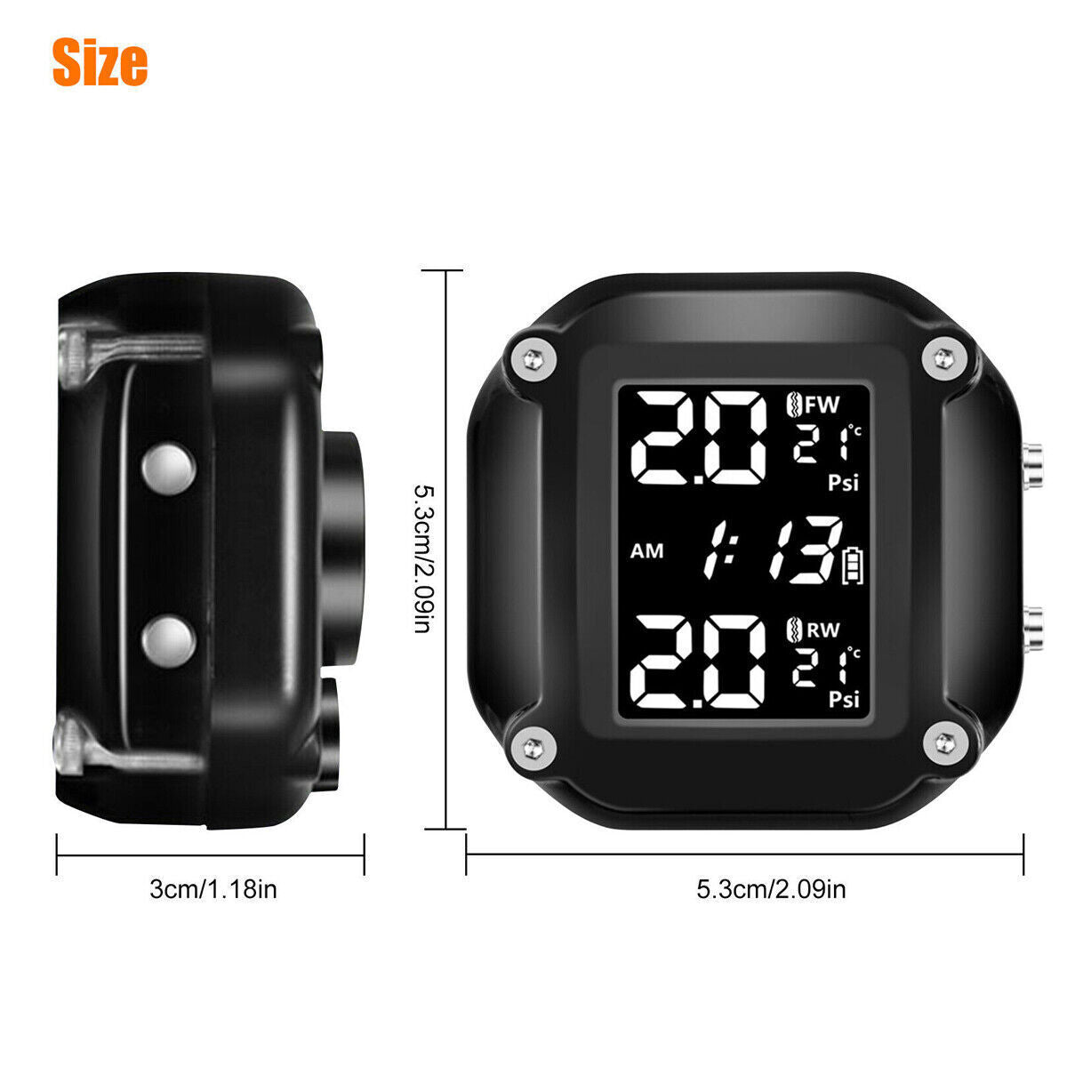 Motorcycle Tire Pressure Monitor System Waterproof -TPMS*2