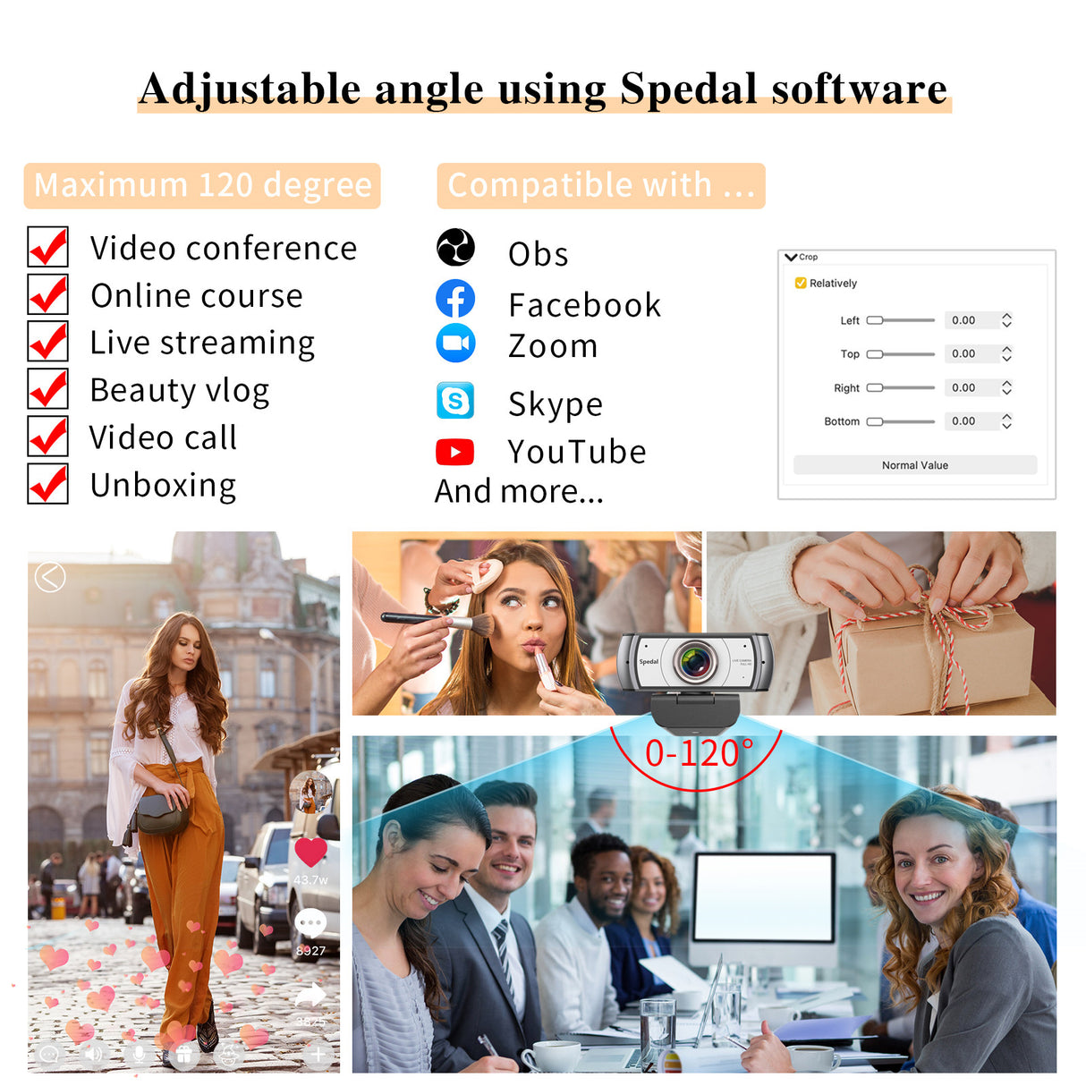 MF920Pro - 120° Wide Angle 1080P Conference Webcam