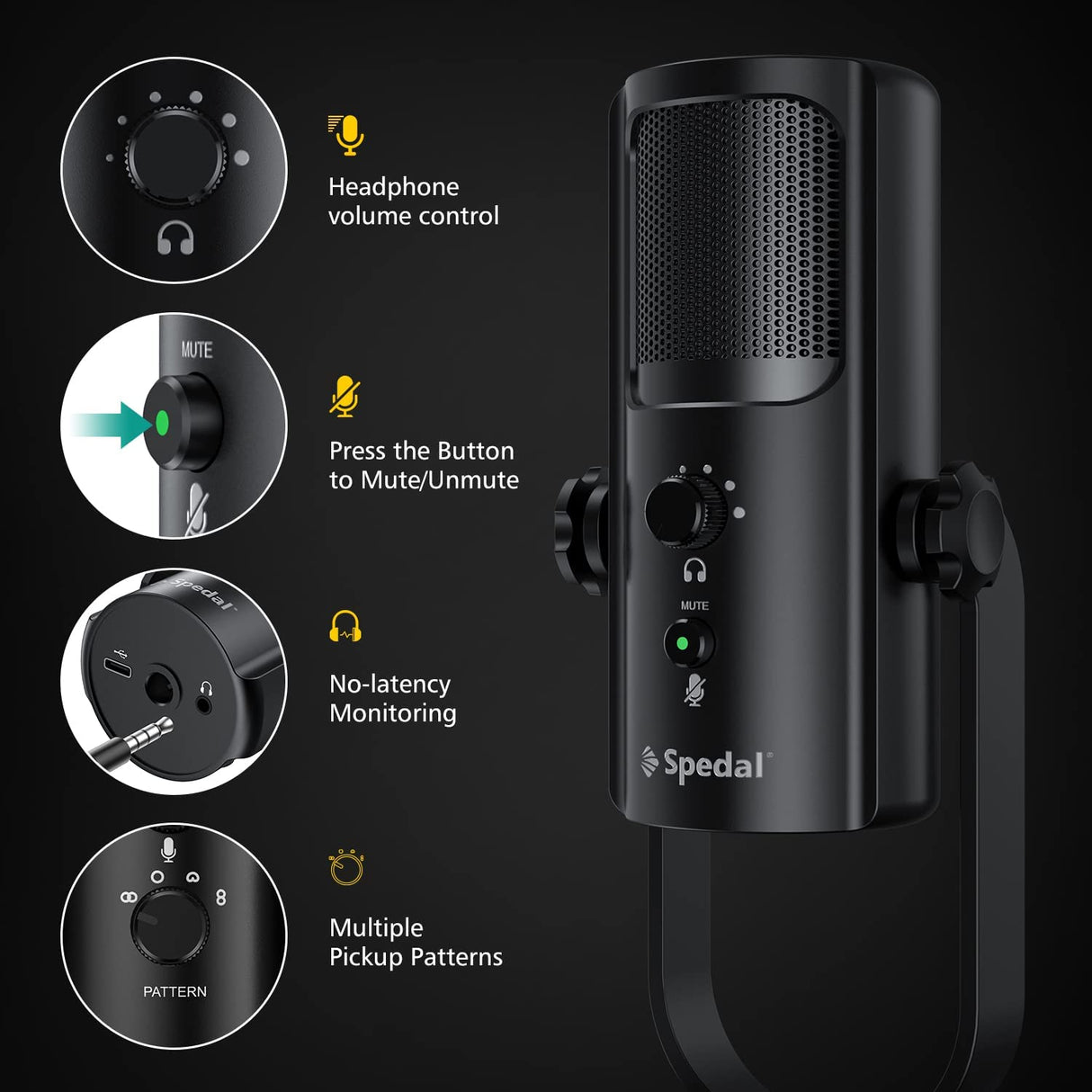MC02-USB Condenser Microphone for PC & Mac