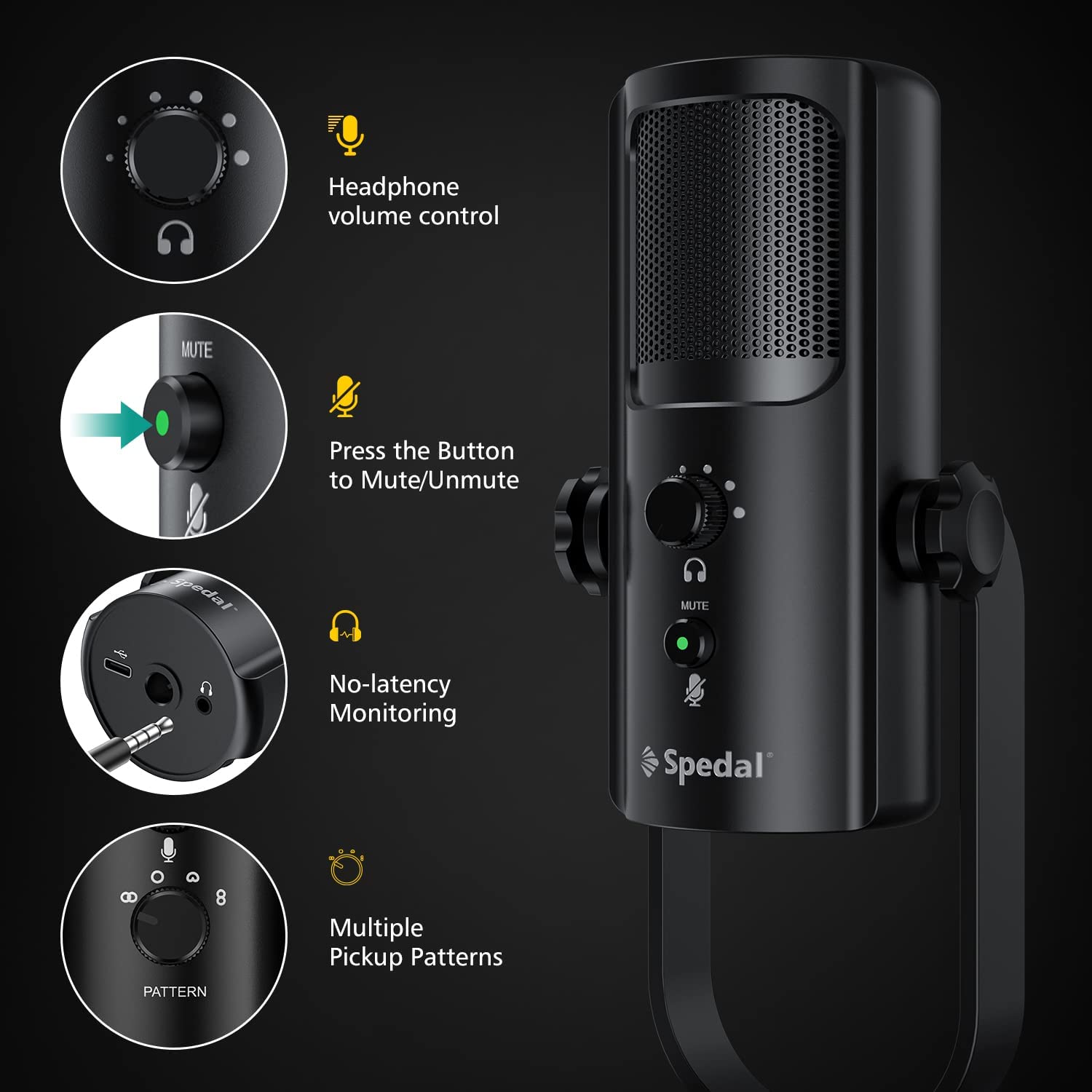 MC02-USB Condenser Microphone for PC & Mac