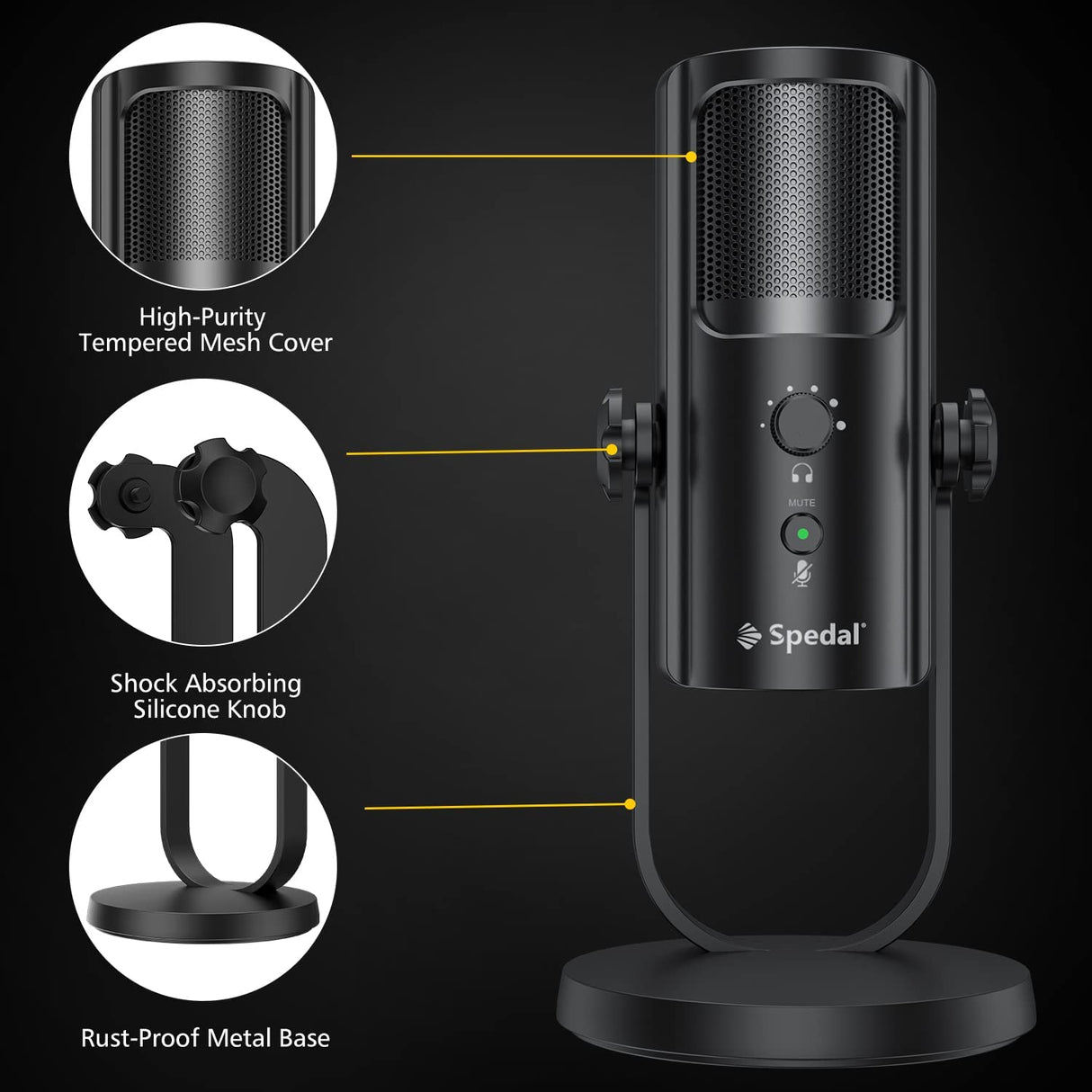 MC02-USB Condenser Microphone for PC & Mac