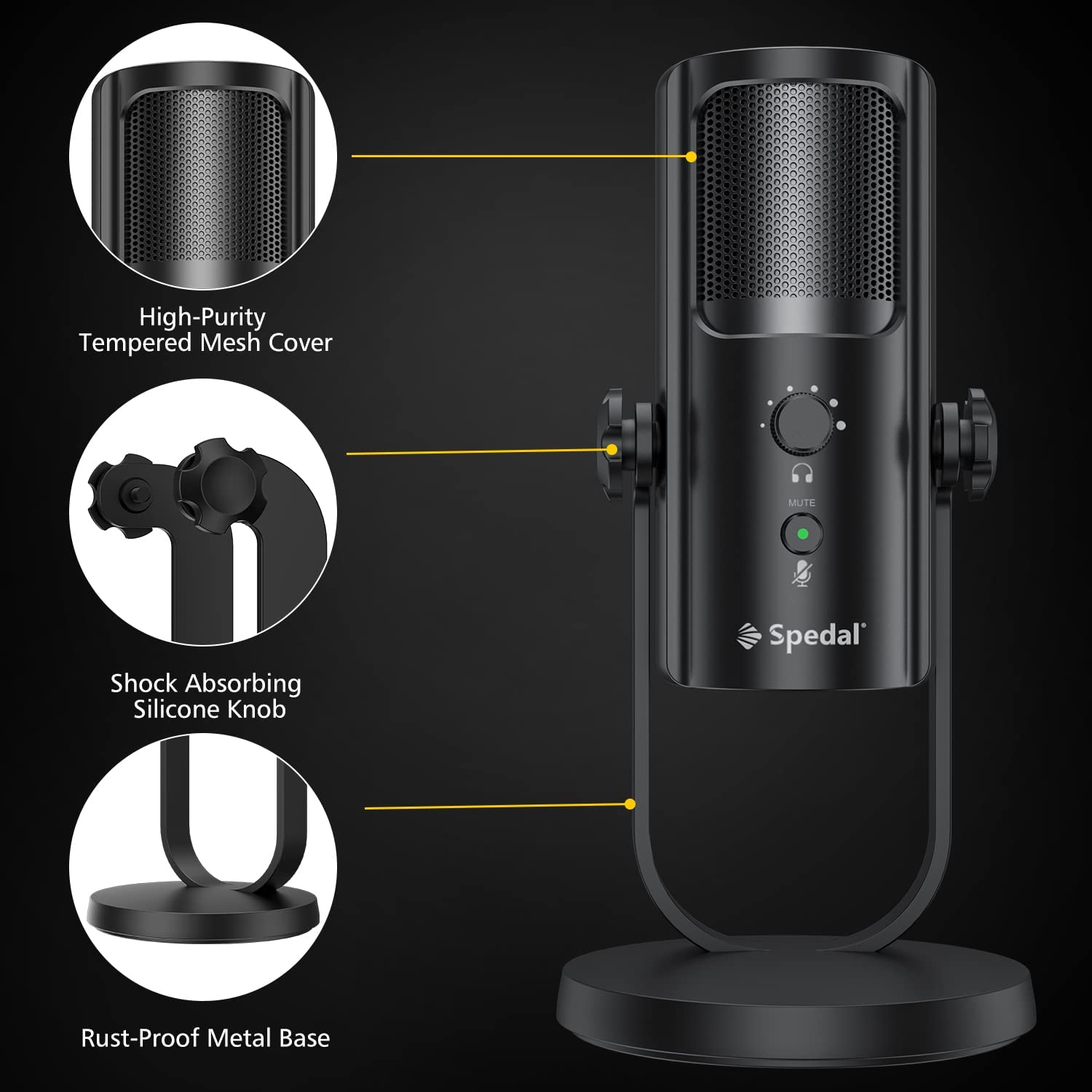 MC02-USB Condenser Microphone for PC & Mac