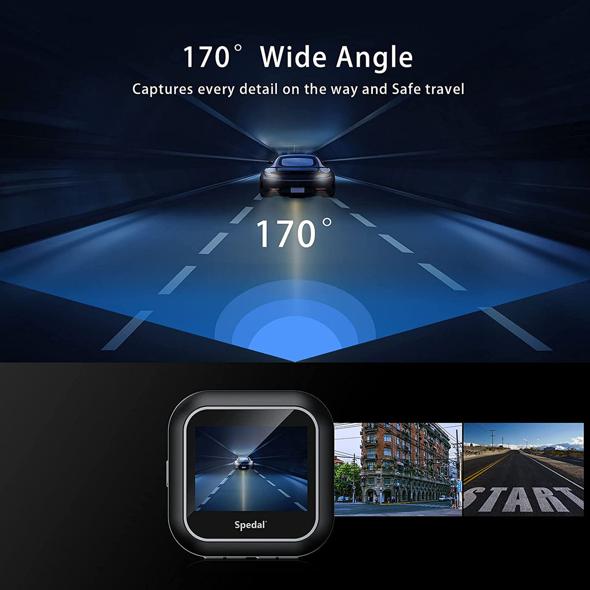 C326-Dash Cam 2K Full HD Car Camera 2560x1440P HD Record Super Night Vision