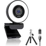 AF966-4K 网络摄像头，带环形灯双麦克风