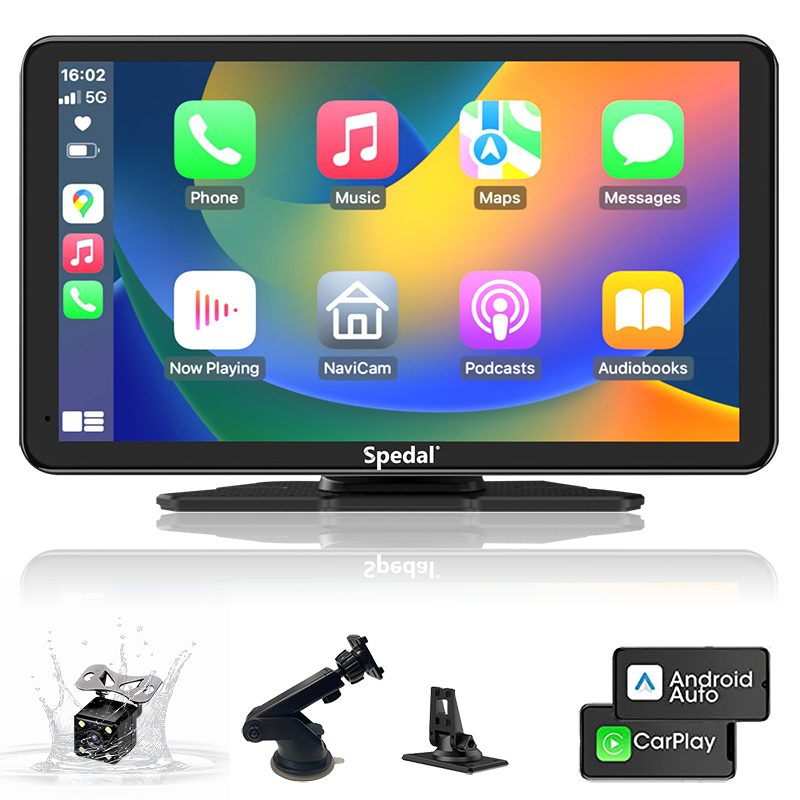 CL796L-7“ Portable Car Stereo with CarPlay and Backup Camera