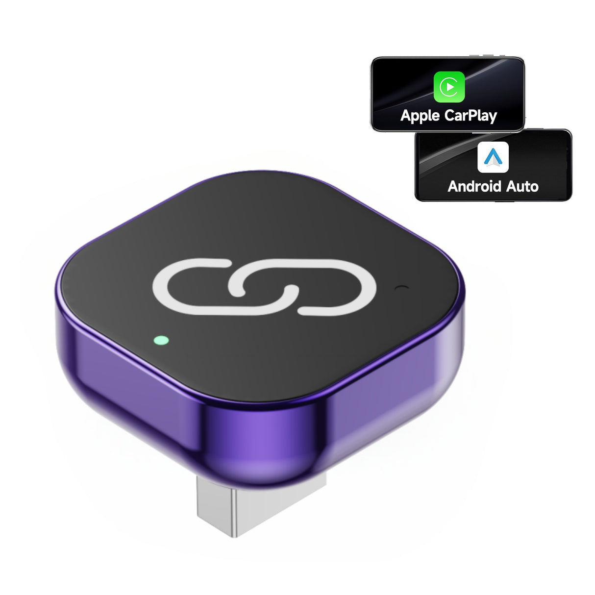 Spedal CL322-2 in 1 Wireless CarPlay Adapter, Plug & Plug Auto Connect No Delay
