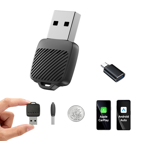 Carplay Usb Draadloze CarPlay / Android Auto Adapter - Plug & Play, Converteer Bedraad Naar Draadloos | Geen Vertraging Stabiele Verbinding Carplay Usb Draadloze CarPlay / Android Auto Adapter - Plug & Play, Converteer Bedraad Naar Draadloos | Geen Vertraging Stabiele Verbinding