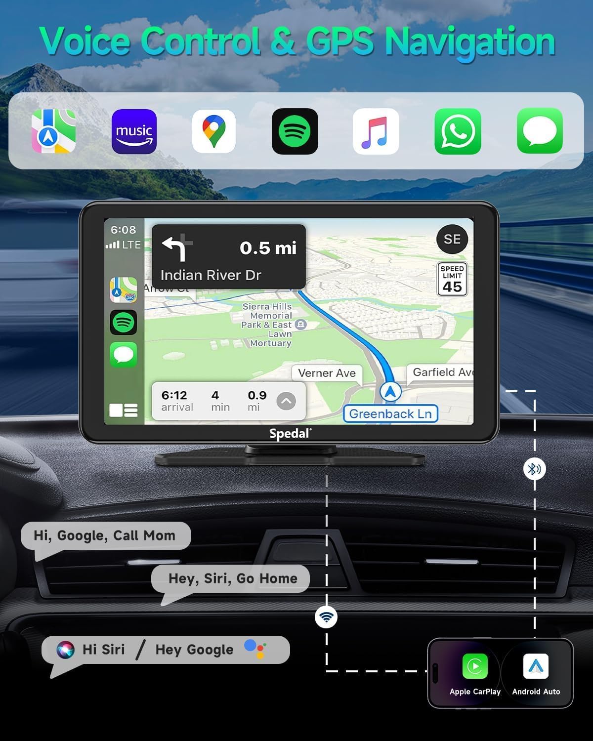 Spedal CL796Pro-2024 Car Play Screen with Radar Backup Camera