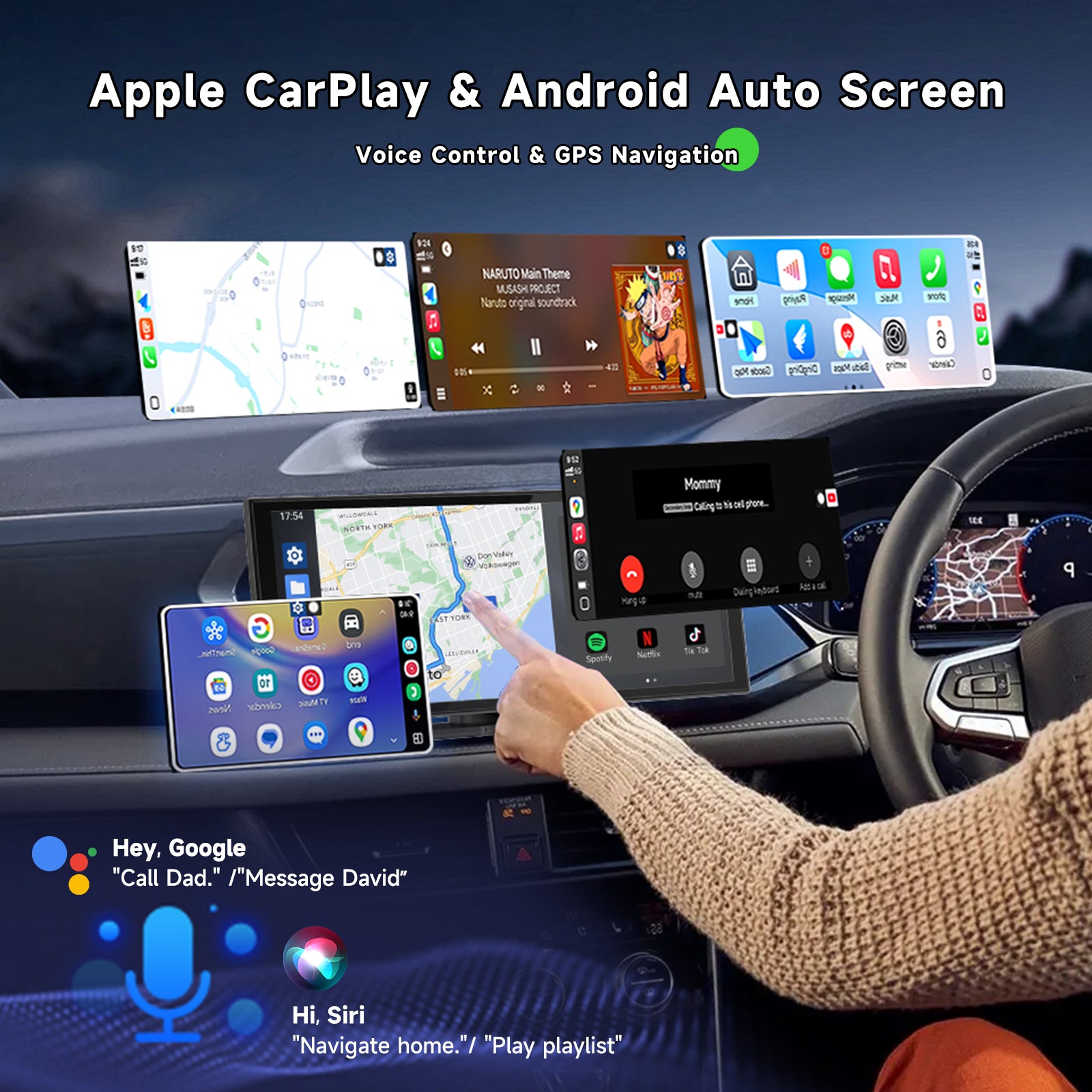 Spedal Apple CarPlay スペダル　オンダッシュモニター Amazon.com: Spedal Car Play with Backup Camera, Portable CarPlay