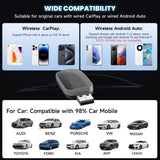 2-in-1 with USB interface Wired to Wireless CarPlay Adapter & Android Auto Adapter