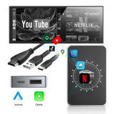 Spedal Netflix CarPlay Adapter | Wireless Car Play Smart Box with YouTube, HDMI Output, Dual WiFi, USB Media Player & OTA Upgrade | Car Video Entertainment Box for Wired CarPlay