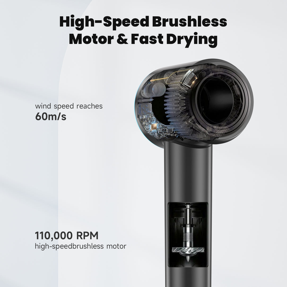 Hyphoon Negative lonic hair dryer High-Speed Brushless Motor & Fast Drying