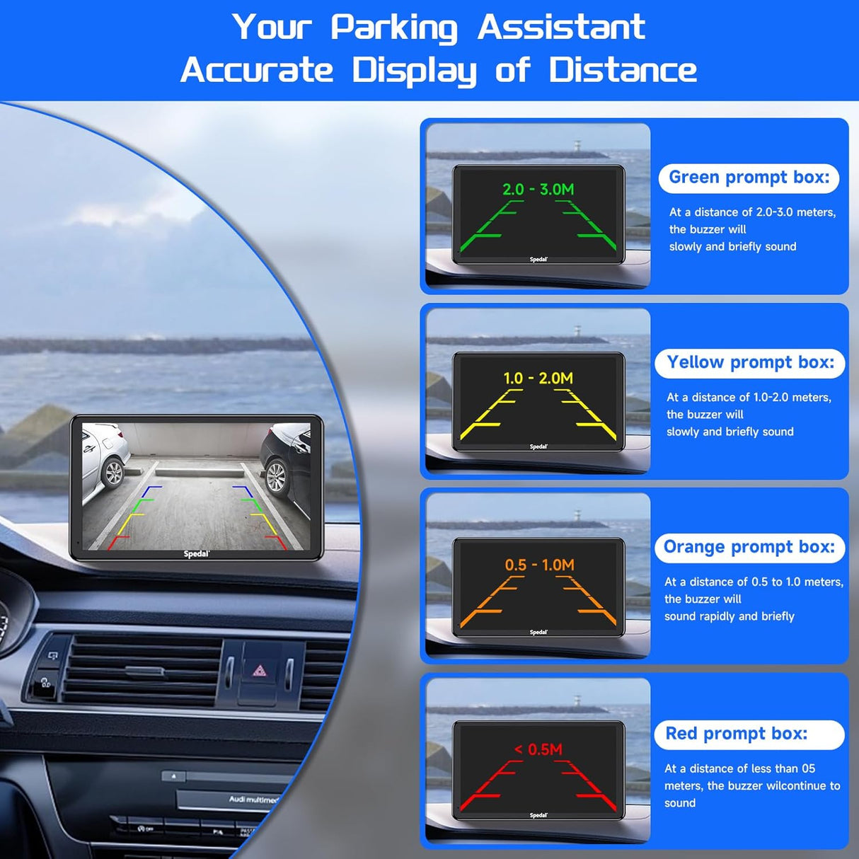 Spedal CL796Pro-2024 Car Play Screen with Radar Backup Camera