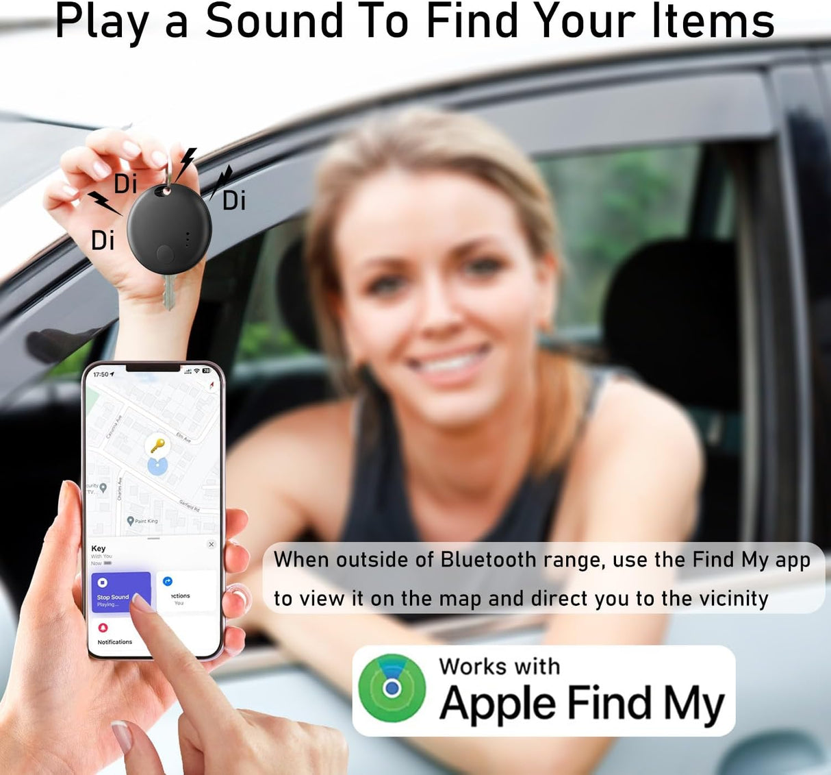 AirTags – 1/2/4 Pack Bluetooth Item Finders Compatible with Apple Find My App, Tracker for Kids, Luggage, Keys (iOS Only)