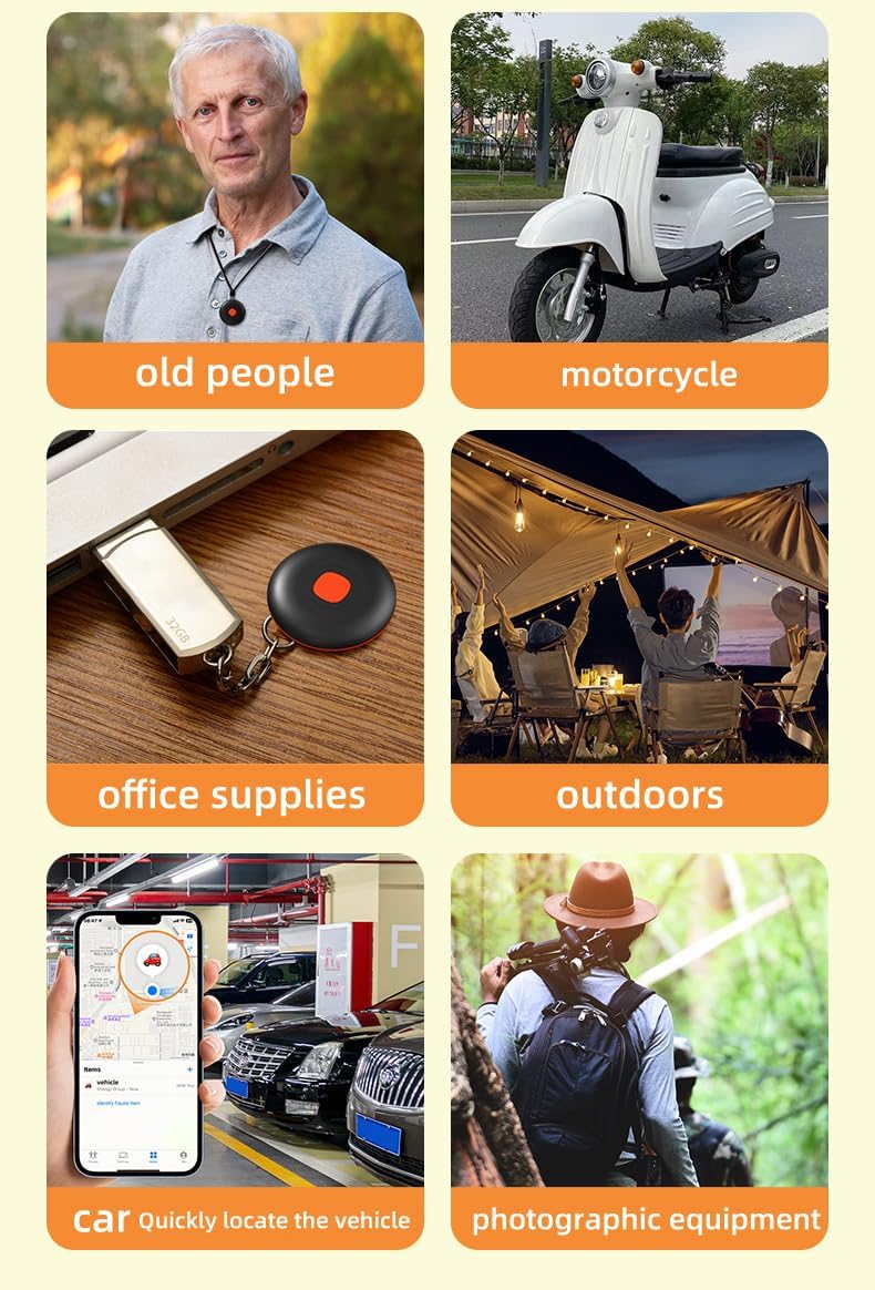 IP67 Waterproof Mini Tracker-AirTags-Works with Apple Find My (iOS Only) -Key Finder for Keys Kids Pets Car Luggage 2025 Upgrade