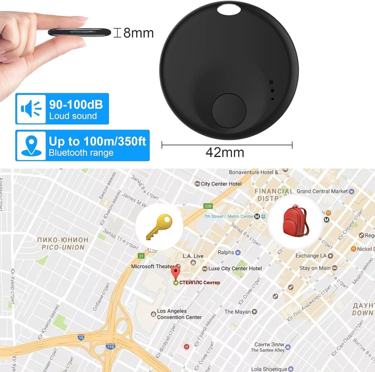 AirTags – 1/2/4 Pack Bluetooth Item Finders Compatible with Apple Find My App, Tracker for Kids, Luggage, Keys (iOS Only)
