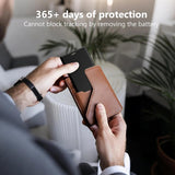2025 Upgrade Bluetooth Smart Tracker Card -Wallet Key Bag Finder -Slim Design Works with Apple Find My (iOS Only)