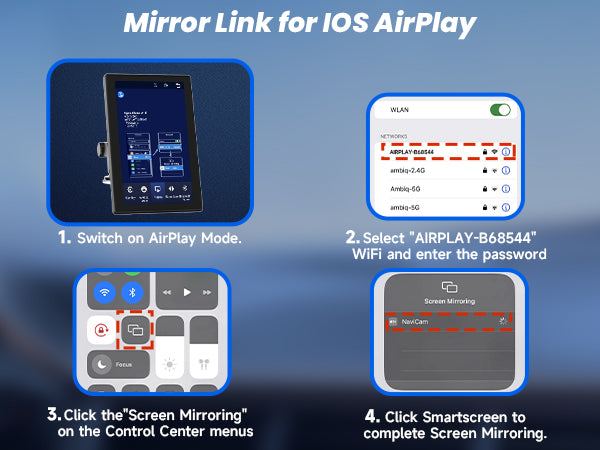 Spedal-CL798-7'' Apple CarPlay Screen with Android Auto Portable Touchscreen with Portrait & Landscape Modes Magnetic Bracket