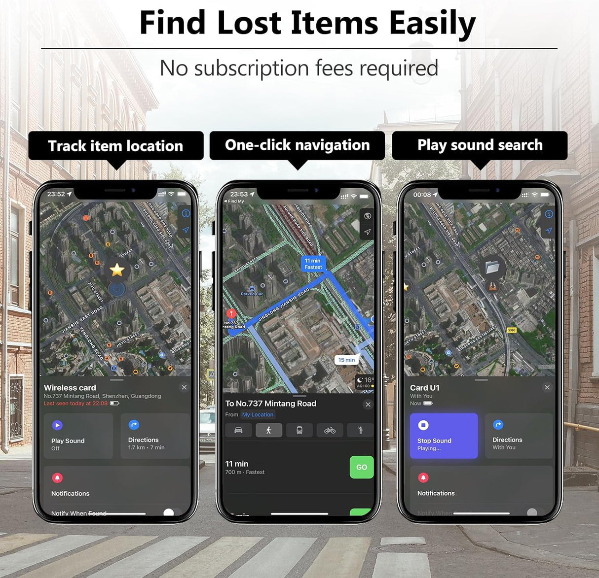 2025 Upgrade Bluetooth Smart Tracker Card -Wallet Key Bag Finder -Slim Design Works with Apple Find My (iOS Only)