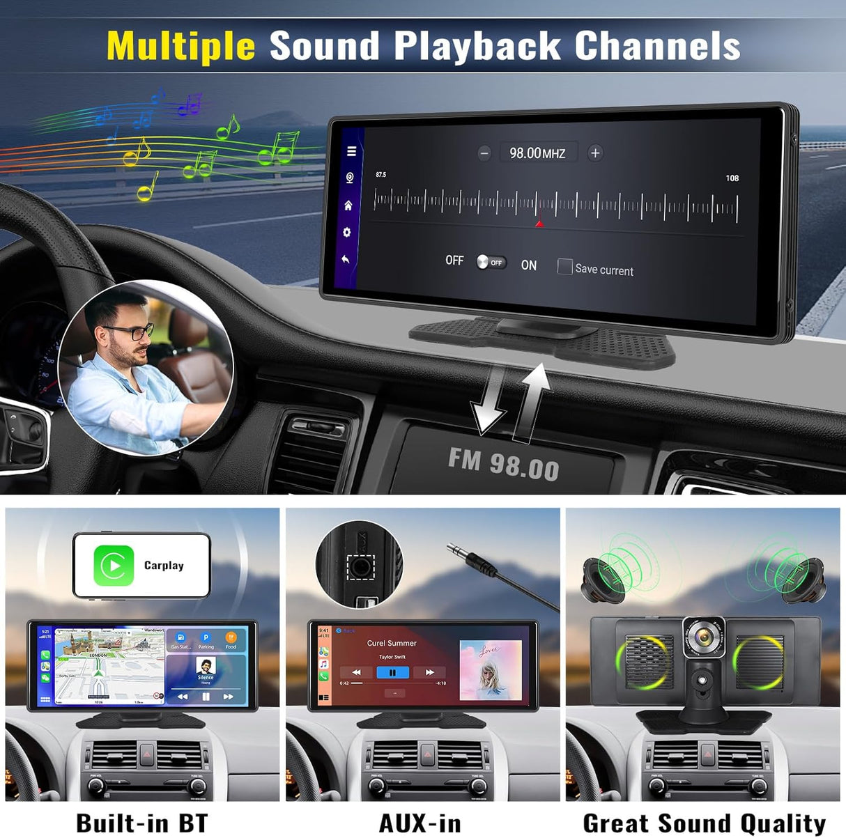 Spedal A870-11.30" 2+32G Android Wifi GPS Navigation Android Auto Smart Player