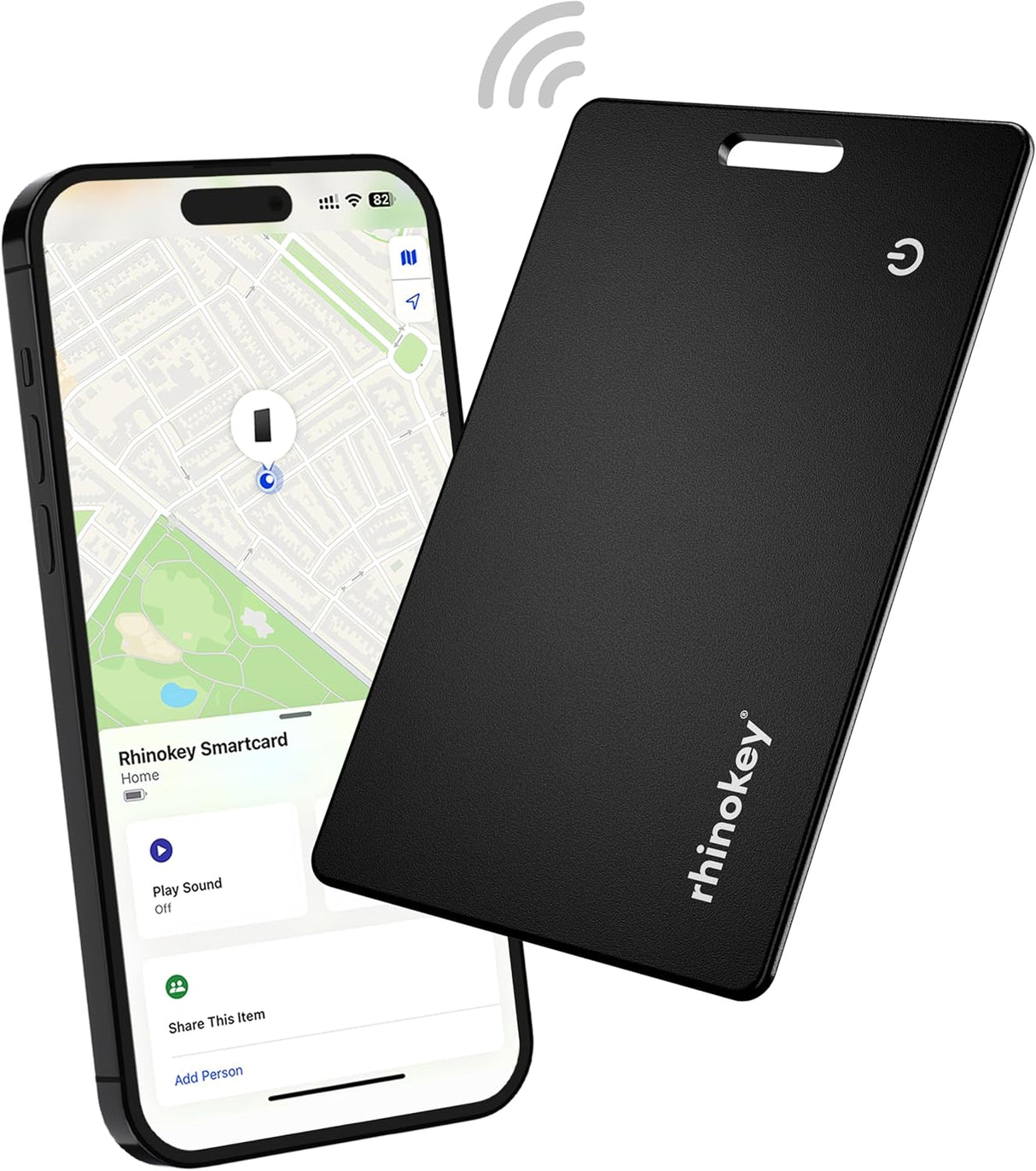 2025 Upgrade Bluetooth Smart Tracker Card -Wallet Key Bag Finder -Slim Design Works with Apple Find My (iOS Only)